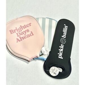 NWT Made for Retail Pickleball Paddle Covers and Ball/Wine Case Set Multicolor